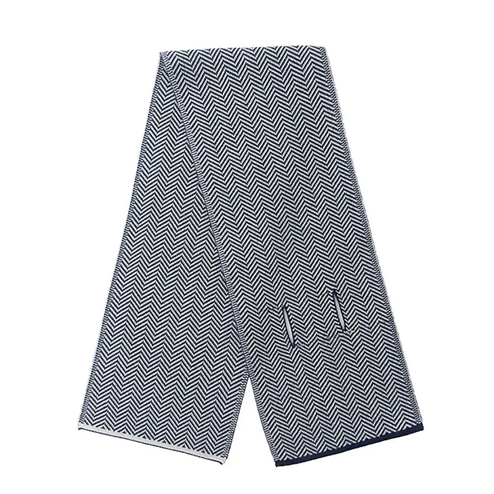 Elegant 90x18cm Knitted Scarf Line All-match Thickened Shawl Winter Warm Short Scarves for Woman Man 5