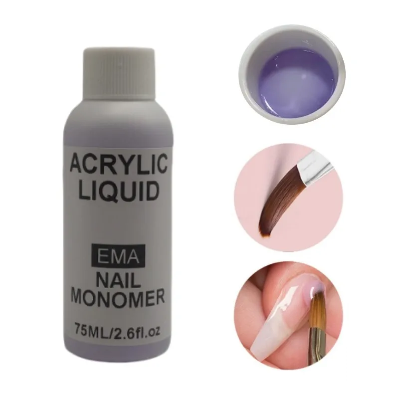 75ml 6 types Nail Liquid Slip Solution  Brush Cleaner MMA EMA Monomer Acrylic Liquid Acrylic Remover Universal Glue Remover 4