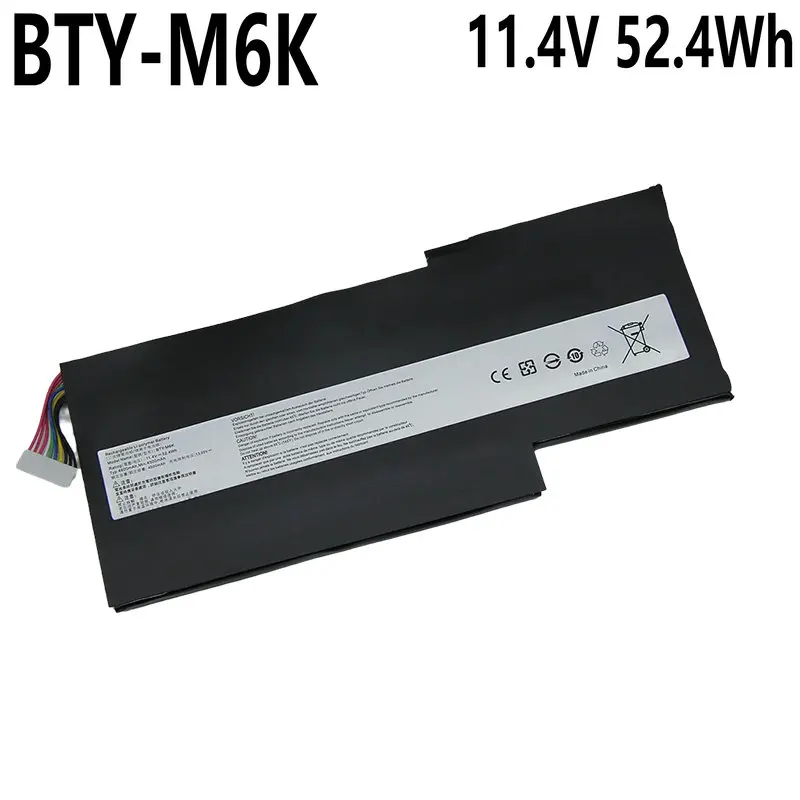 

11.4V 52.4Wh New BTY-M6K Laptop Battery for MSI Stealth Pro MS-17B4 GS63VR 7RG MS-16K3 GF63 Thin 8RD 8RC GF75 3RD GF65 8RD-031TH