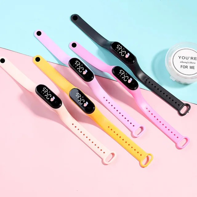 Fashion Waterproof Women Watches for Kids Girls Touch LED Sport Digital Bracelet Electronic Children Clock Boys Toys Gift 2