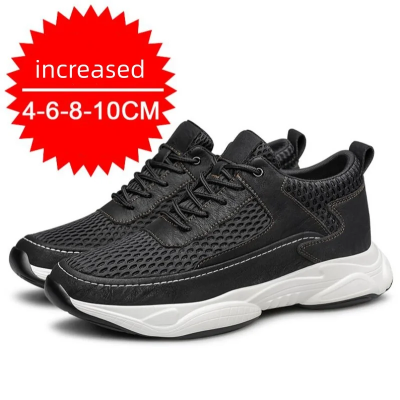 Elevator Sneakers For Men Height Increasing Casual Sports Shoes_voghion.com