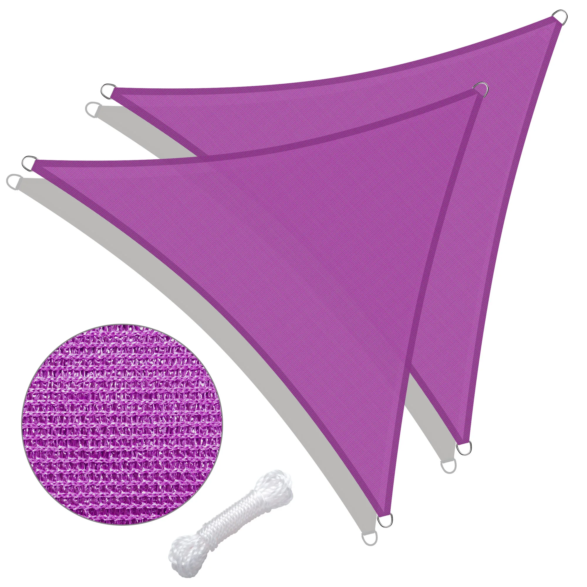 YeStarry 2 Pack 3 Ft 97 UV Block Triangle Sun Shade Sail Canopy Cover