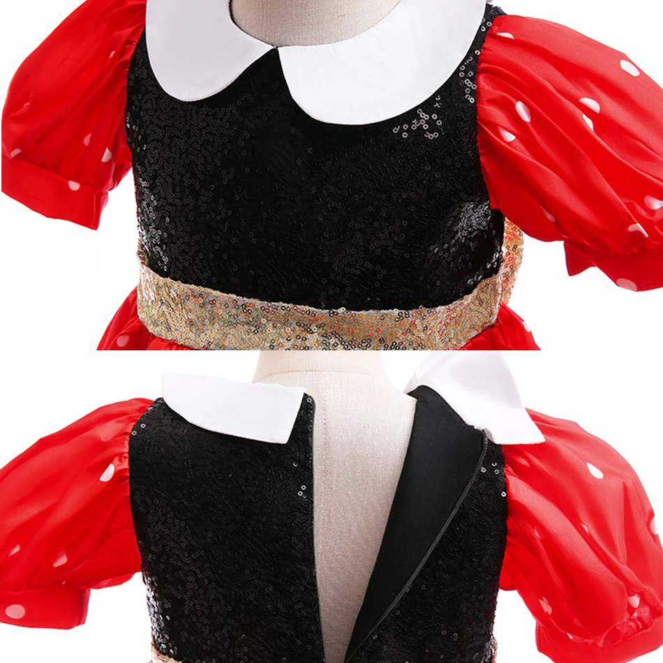 Little Girl Mickey And Minnie Cosplay Dress Kids Luxury Sequin Mickey Mouse  Dress Up Costume Halloween Fantasy Anime Outfits - AliExpress, image size:950x950