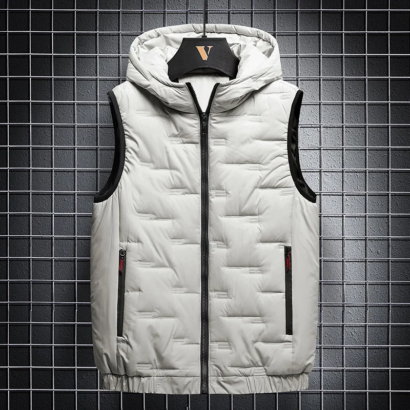 

Mens Vest Jacket Plus Size 8XL Winter Warm Sleeveless Jackets Zipper Vest Coat Autumn Stand-up Collar Casual Waistcoat
