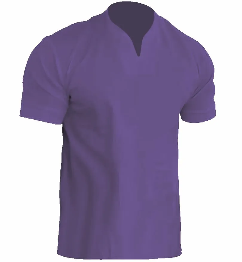 Description Picture 4 of itemMen's Fitness Large Size Sports T-Shirt Elastic Cotton Pocket Short Sleeve Summer V-neck Polo Shirt