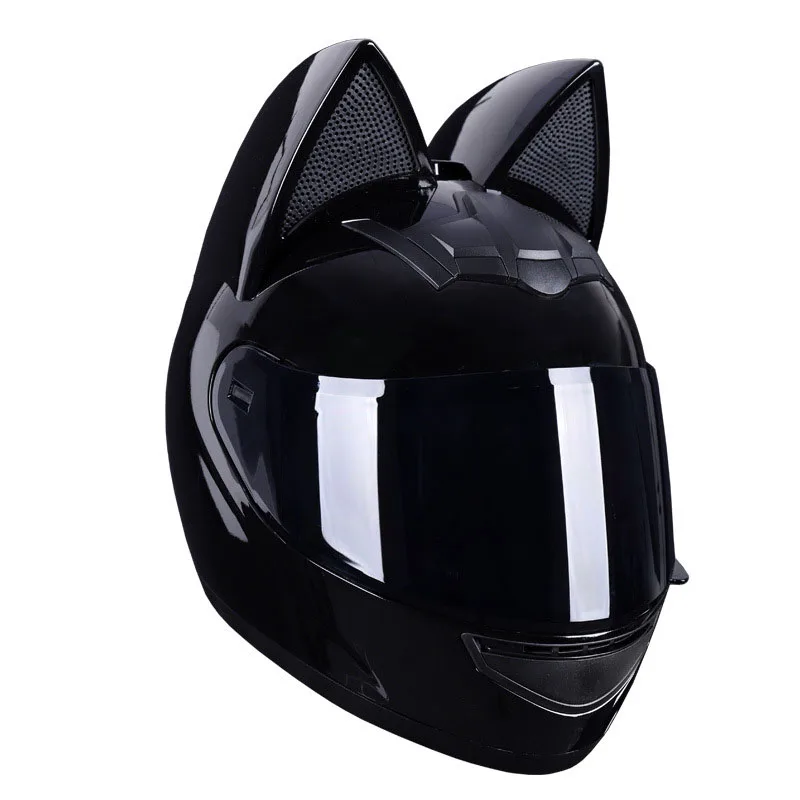 Hurefit-Casque de moto intégral pour femme, casque d'oreille de voiture,  motocross, Catwoman, oreille de chat, moto, nouveau, à la mode - AliExpress