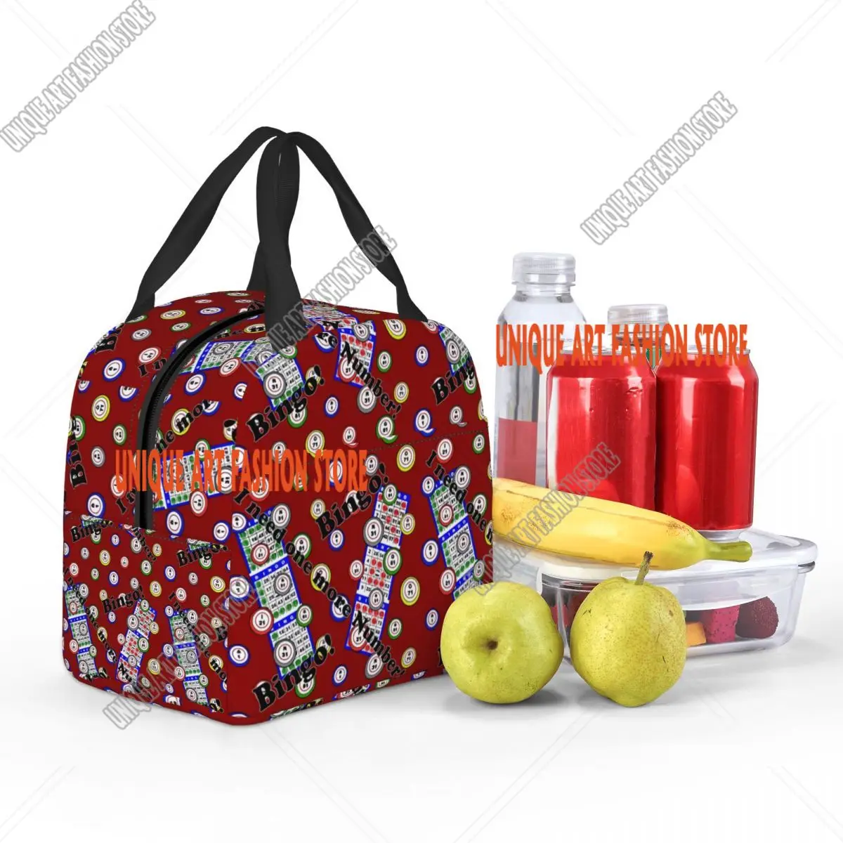 Play Bingo Game For Bingo Players Insulated Lunch Bag Women Resuable Cooler Thermal Lunch Tote Office Work School