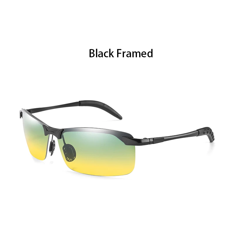 Polarized Sunglasses Men's Day and Night Driving Sun Glasses Vintage Polaroid Sun Glasses Male Windproof Goggle_voghion.com