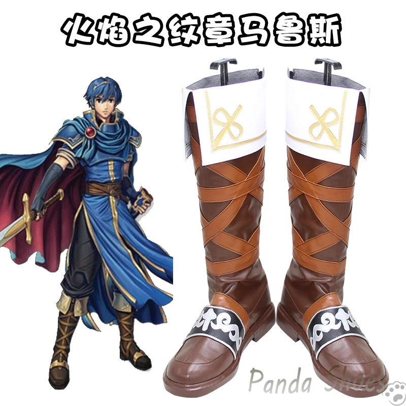 

Game Fire Emblem Marus Cosplay Shoes Anime Game Cos Comic Cosplay Costume Prop Shoes for Con Halloween Party