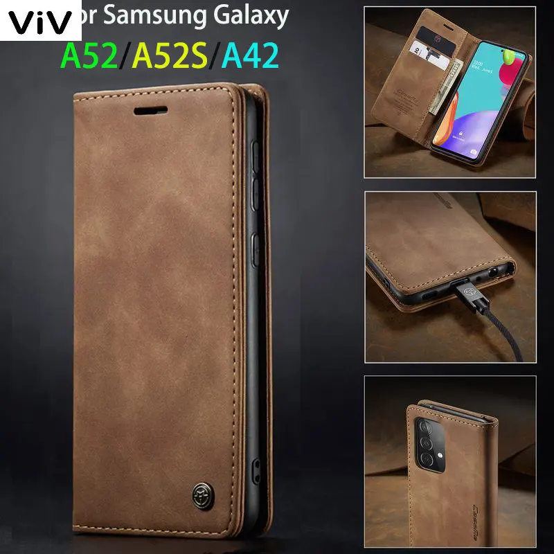 

Leather Case For Samsung A52 A42 Luxury Bumper Magnetic Flip Wallet Multifunctional Phone Cover For Samsung Galaxy a 52 42 Coque