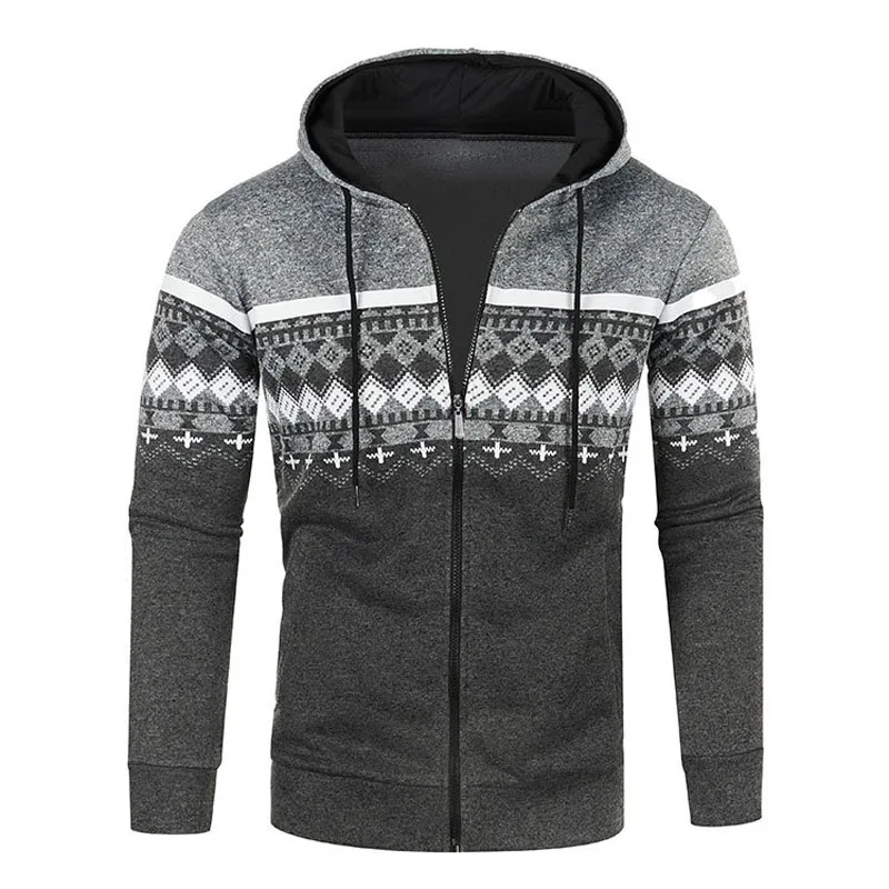 Men's Hoodies Sweatshirts Spring Autumn Casual Long Sleeve Knit Hoodie Men Slim Fit Hooded Zip-up Sweatshirt Hoody Tracksuit Men