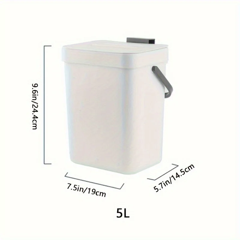 Space-Saving Quiet-Close Trash Can – 3/5L, Eco-Friendly Sealed Bin For Kitchen & Office, No Electricity Needed BEST SELLERS