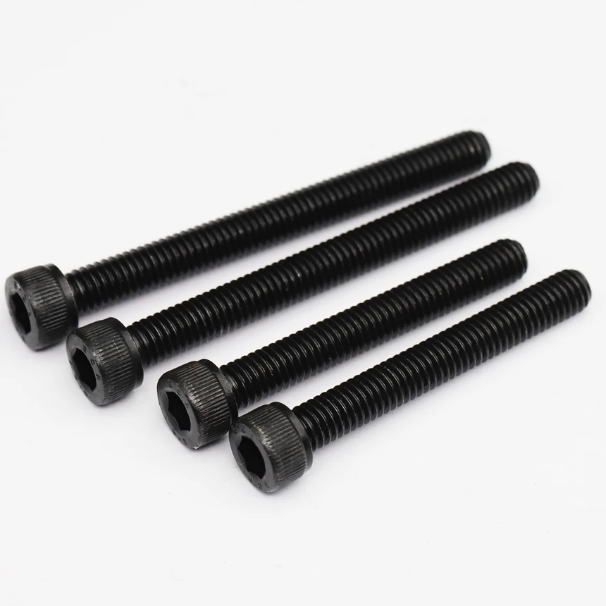 M3 M4*45/50/55/60/65/70 12.9 Grade Black Carbon Steel Full Half Thread DIN912 Cap Cup Allen Head Bolt Hex Socket Screw