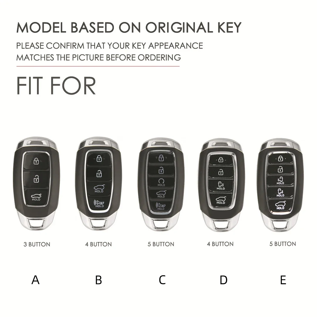 가죽 자동차 키 케이스 커버 Fob 현대 Fista I30 I35 I40 Kona Elantra Solaris Grandeur Accent Santa Fe 홀더 쉘 보호