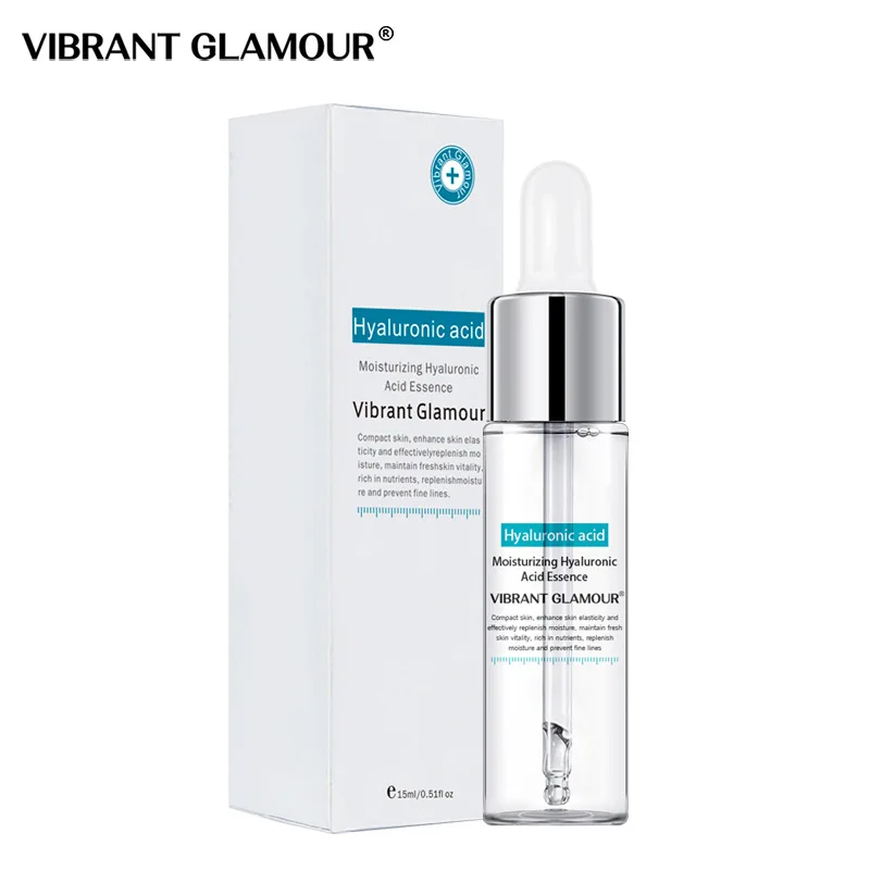 VIBRANT GLAMOUR Hyaluronic Acid Face Serum Shrink Pores Moisturizing Dry Rough Moisturize  Anti-Acne Hydrate Skin Care