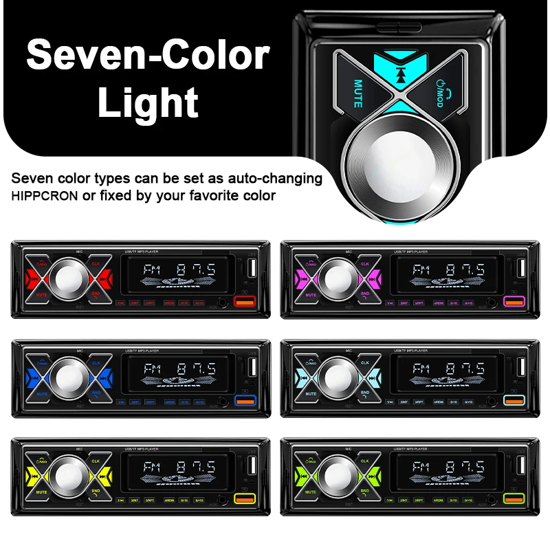 1 din Radio Car Audio Stereo MP3 Player Bluetooth Multimedia Digital Stereos For Car Universal Colorful With Aux Input USB mp3 music player car music player car multimedia player car radio player car radio