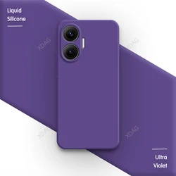 Premium Liquid Silicone Soft Back Cover with Straight Edge Lens Protection for Redmi Turbo 4 Pro (Ultra Violet)