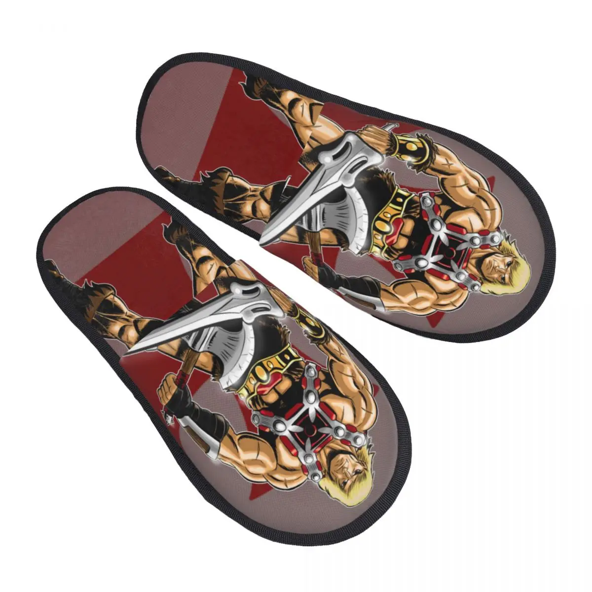 

Custom Masters Of The Universe Soft Memory Foam House Slippers Women He-Man Eternia Cozy Warm Anti-Skid Slipper