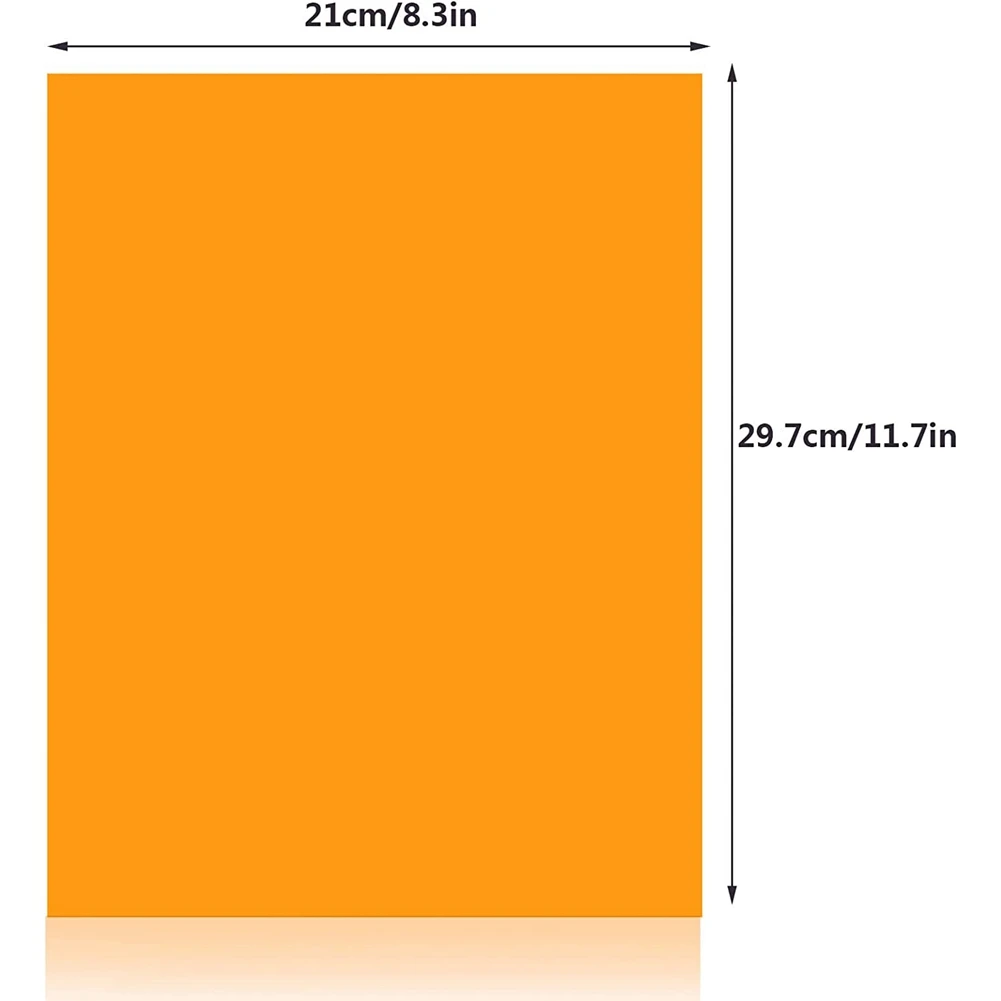 9Pcs Gel Light Filter Color Correction Colored Overlays Film Lighting Gel Filter for Film Video Photo Stage Orange