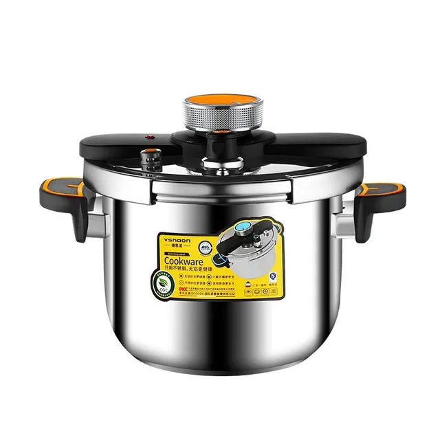 New Stainless Steel Pressure Cooker for Home Use - Small Size Explosion-Proof Pot Compatible with Gas & Induction Cooktops 5