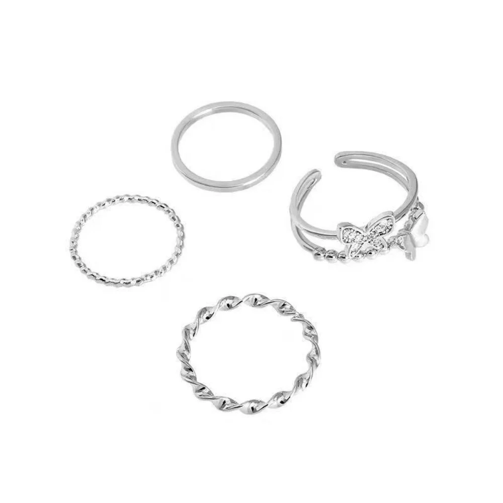 Cheap 3PCS Black Metal Punk Hip Hop Rings Set for Women Girls Geometric  Hollow Open Ring Jewelry | Joom