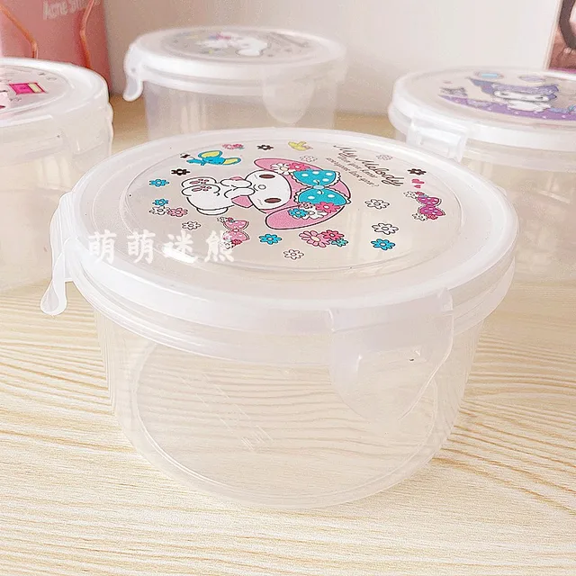 4Pcs Sanrio Hello Kitty Food Storage Container Box with Lid Kitchen Fruit  Meat Pickle Sealed Fresh-keeping Box Reusable Crisper - AliExpress