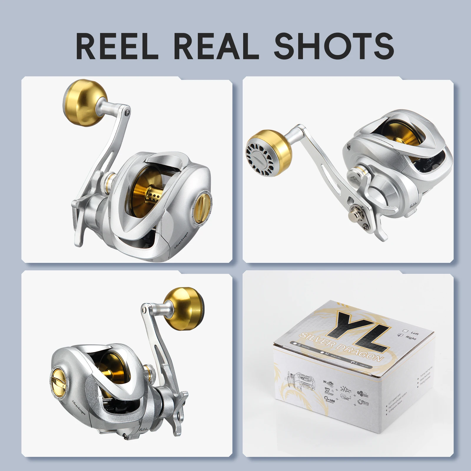 HAUT TON YL200 Metal Baitcasting Reel – 6.3:1 Gear, 12KG Drag 6