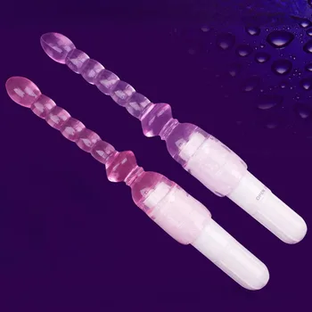 Jelly Vibrator Stick Long Anal Butt Plug Beads G-spot vagina Massager Adult Sex Toys For woman Couples Masturbation Shop Dildo 3