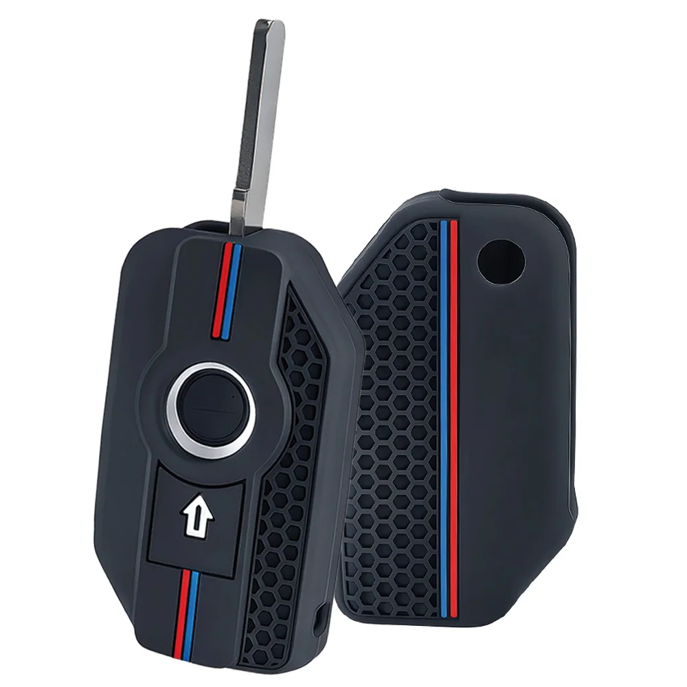 Premium Leather Motorcycle Keychain Key Case