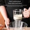 Flour sifter handheld semi-automatic double-decker filter flour baking special sieve kitchen ultra-fine filter cup mesh 2