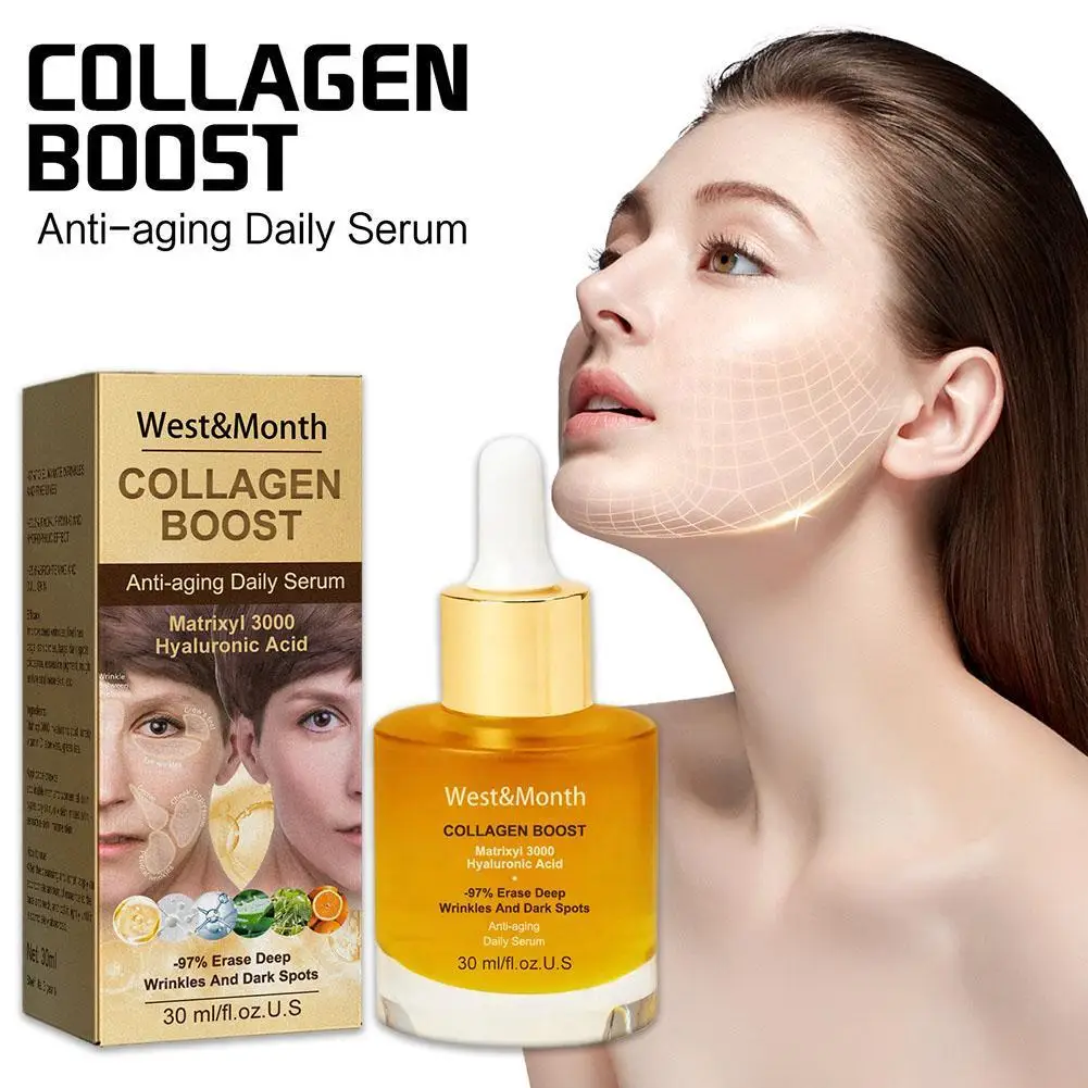 

Collagen Face Serum Wrinkle Removalr Whitening Moisturizing Fade Fine Lines Dark Anti Aging Spots Korean Face Care Cosmetics