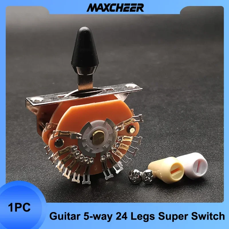 5 Vie 24 Gambe Chitarra Super Switch Pickup Selecto 4 Poli Doppio Wafer Per Chitarre Strat/Tele Con Punta 3 Pezzi Nero/Avorio/Bianco