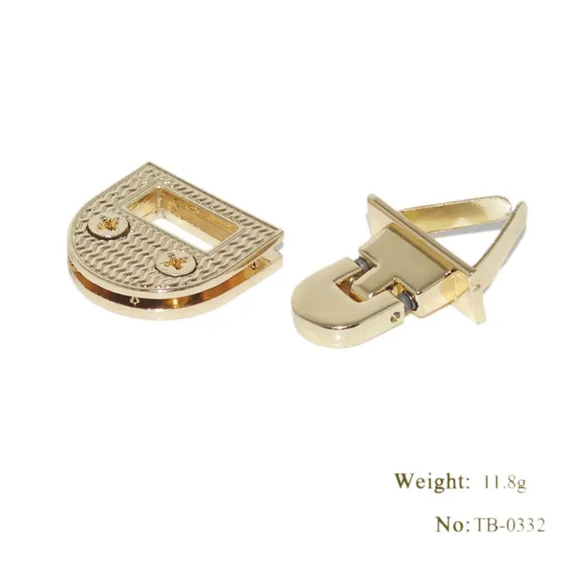 

Q0KE Buckle Twist Lock Hardware For Shoulder Bag Shape Handbag DIY Turn Lock Bag Clas