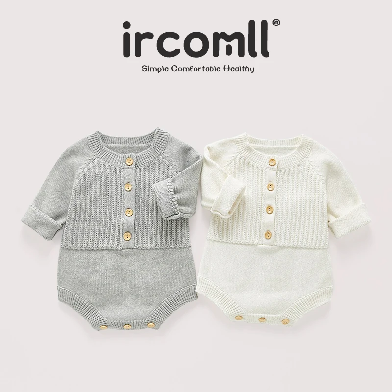 

Ircomll Baby Boys Girls Knitted Sweaters Rompers Long Sleeve Bodysuits Infant Kids Jumpsuit One-piece Bodysuits Kids Overalls