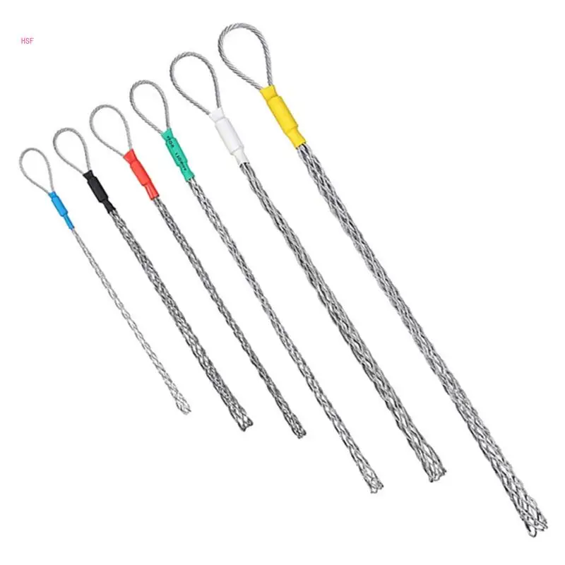 Cable Pulling Grip Heavy Duty Mesh Puller Metal Galvanizing Flexible Eye Mesh Rope Anti-rust