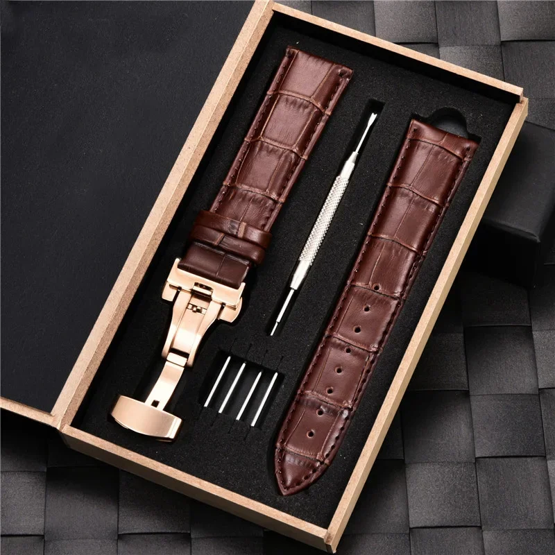 Premium Genuine Leather Watch Band Strap - Multiple Sizes Available