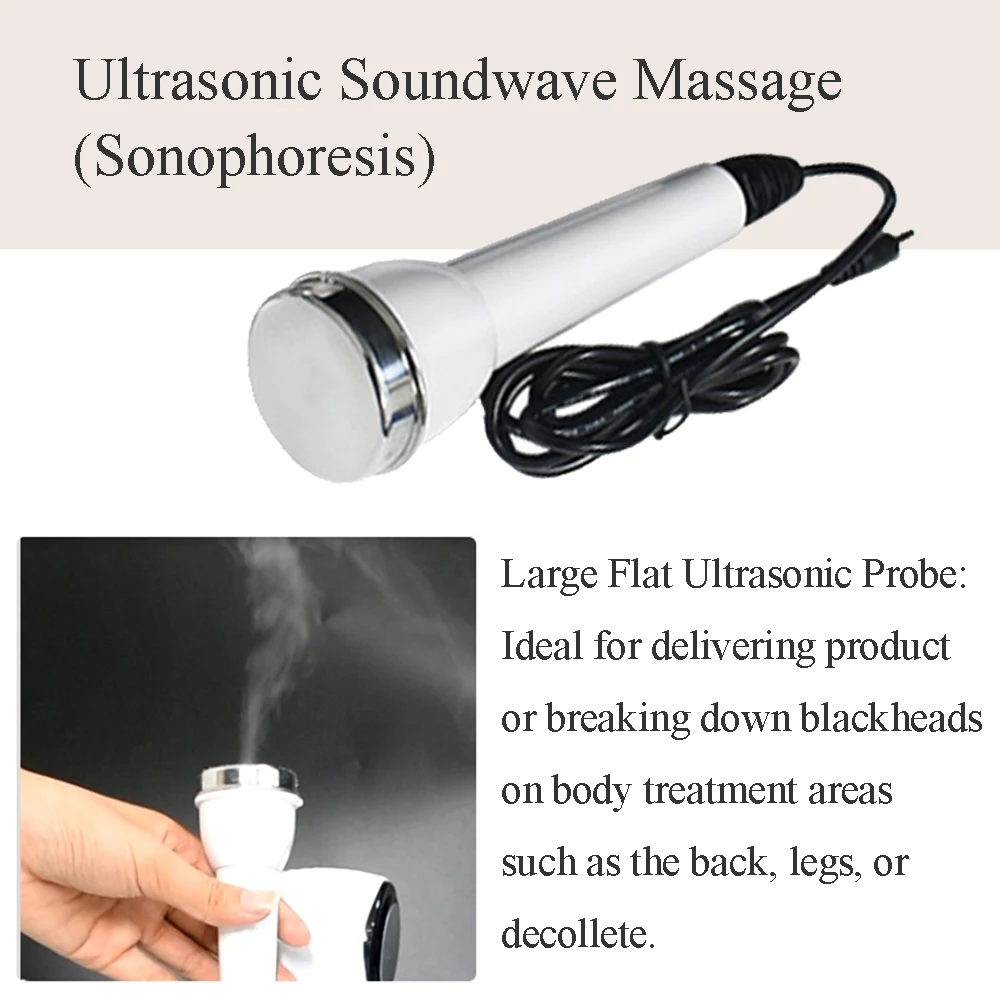 Portable 5 in 1 Vacuum Dermabrasion Beauty Device Ultrasonic Sonophoresis Massage Facial Machine Skin Scrubber Deep Cleaning 5