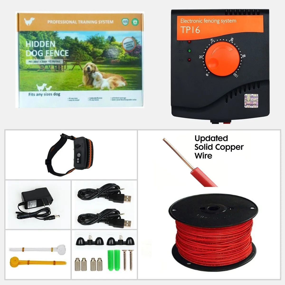 PetElectricFenceSystemDogWiredFencingRechargeableWaterproof6