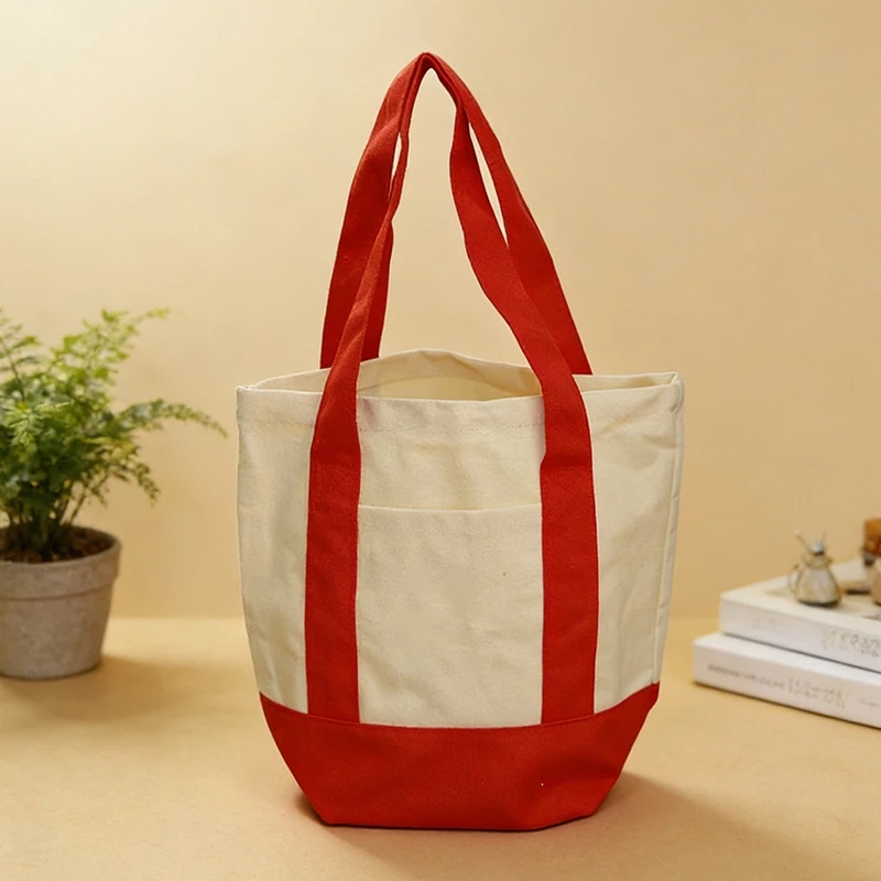 Large Reusable Fashionable Canvas Tote Bag for Shopping, Beach, and More
