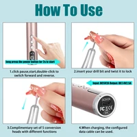 35000RPM Nail Drill Machine Rechargeable Nail File Nails Accessories Gel Nail Polish Sander Professional Tool Manicure Set 2