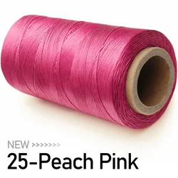Premium Waxed Polyester Thread for Leather Crafting and DIY Projects (25- Peach Pink)