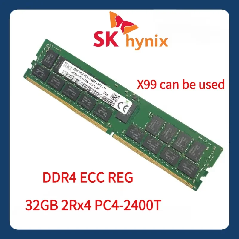SK hynix 32GB 2Rx4 PC4 2400T DDR4 2400MHz ECC REG RDIMM RAM 32G