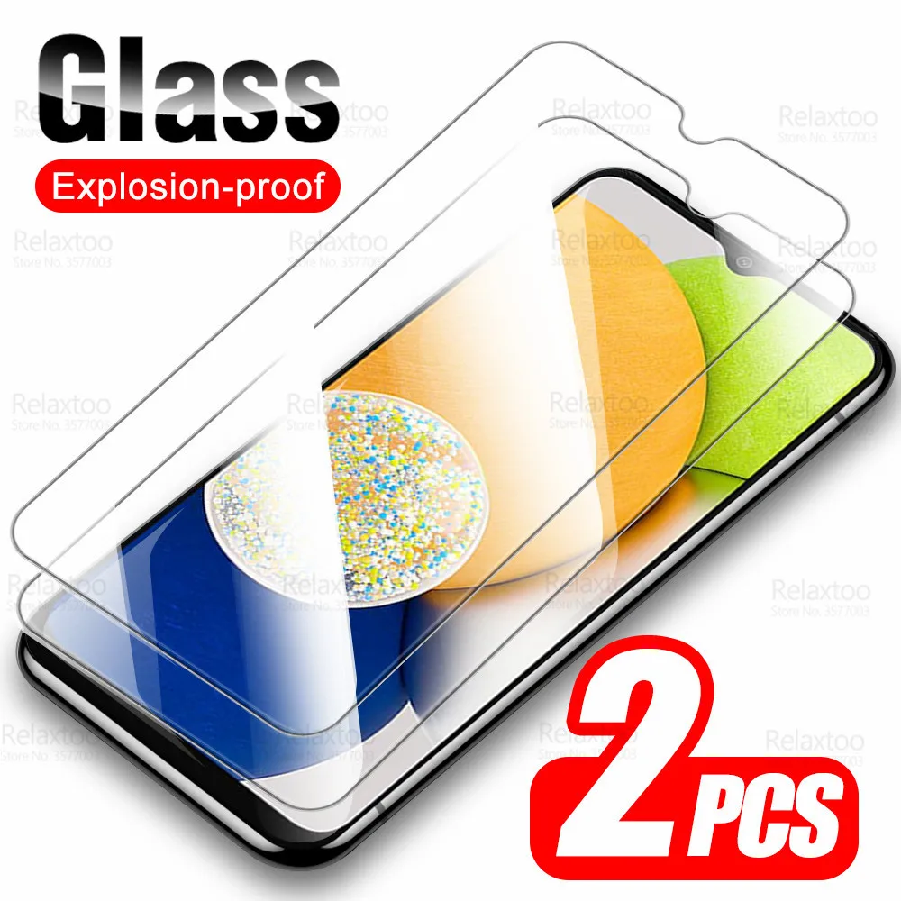 2Pcs Tempered Protective Glass For Samsung Galaxy A03 Screen Protectot For Samsunga03 A 03 03A 6.5" A035F 2022 Armor Cover Film