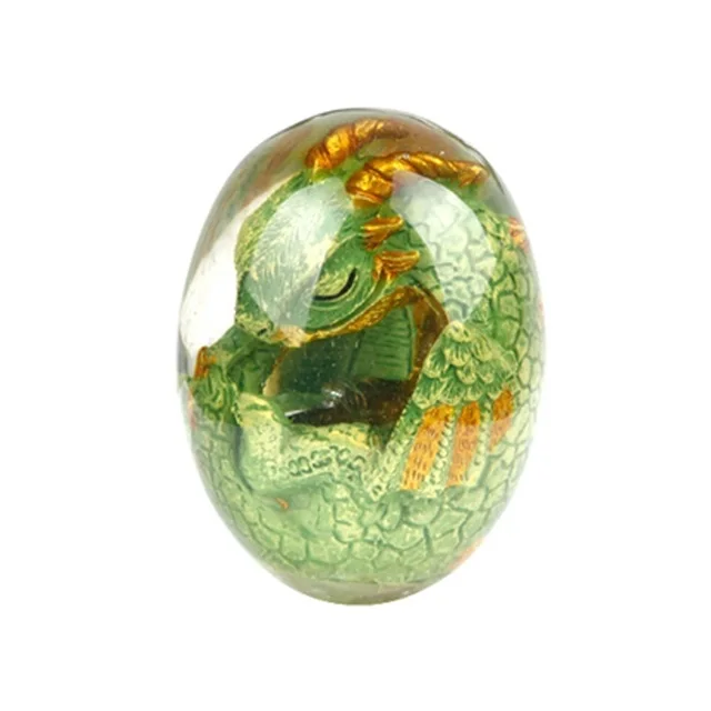 Enchanted Lava Dragon Egg Resin Sculpture - Ornamental Crystal Gemstone Souvenir and Home Decor
