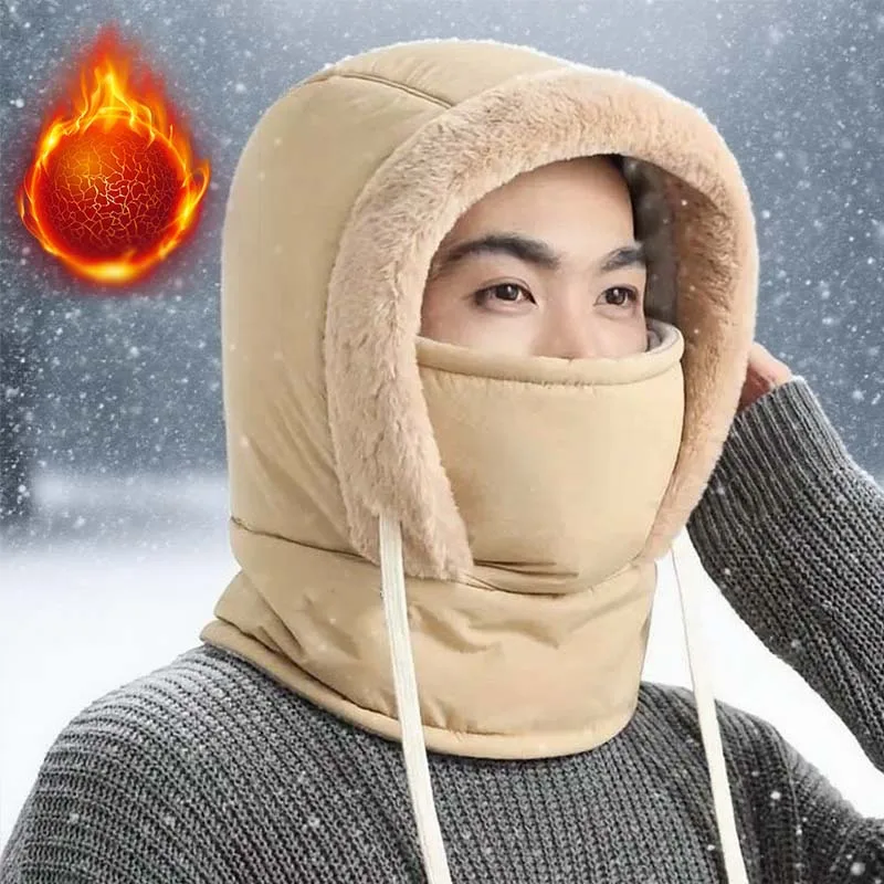 Verdickte warme Herbst-Winter-Unisex-Trappermütze, mit Fleece gefütterte Skimütze mit Ohrenklappe für Outdoor-Sportarten, Radfahren, Wandern, Winterausrüstung