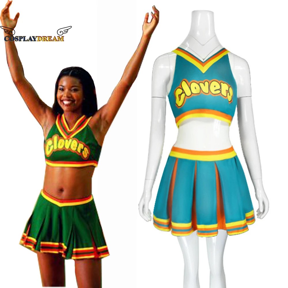 

Bring It On costume Clovers Green Cheerleader Outfit Clovers uniform Cosplay Costume Women Halloween Outfit