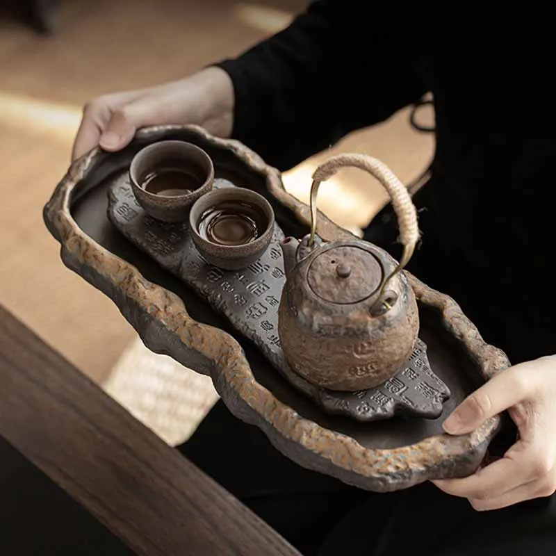 

Vintage Japanese Cup Tea Set Pot Accessories Cutlery Travel Service Tea Set Kettle Infuser Jogo De Xicaras Kitchen Sets YX50TS