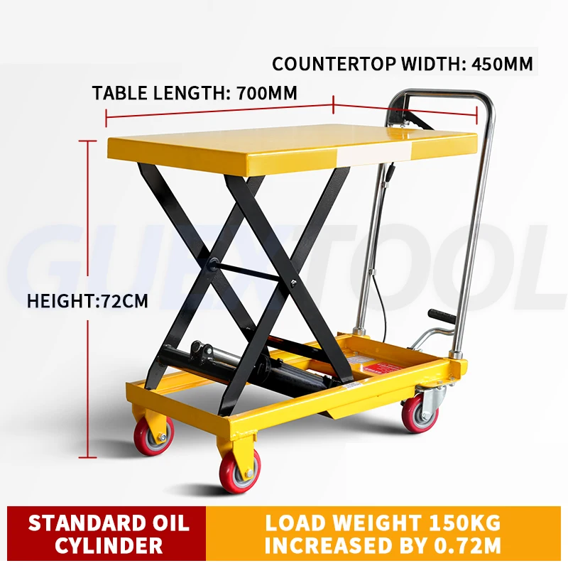 פלטפורמת הרמה ידנית למשאית, הרמה ניידת למשאית קטנה, הרמה ידנית למשאית שטוחה לטיפוח ופירוק חפצים כבדים