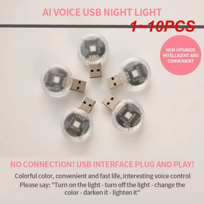 

1 ~ 10 шт. мини-USB фреза автомобиля, внутренняя атмосфера автомобиля, фреза, аварийное освещение, ПК, красочная фреза