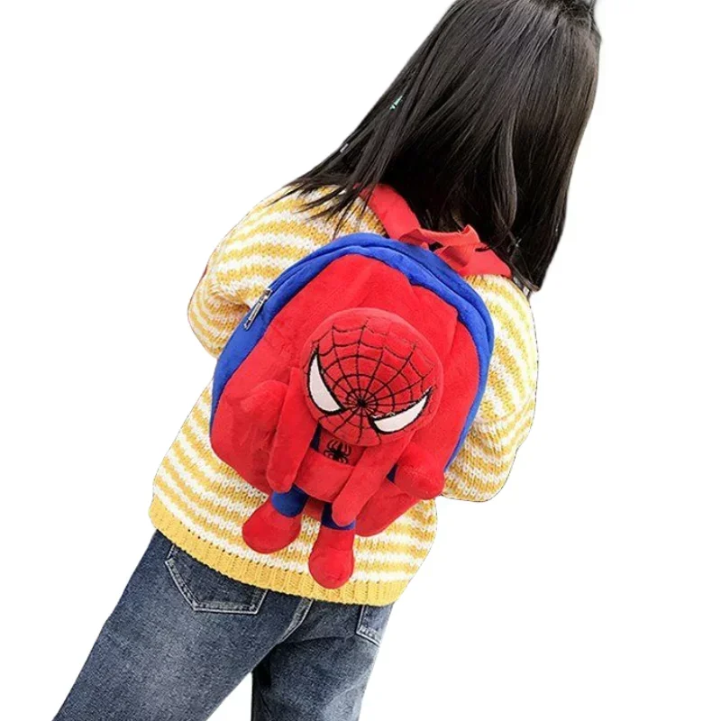 Marvel Series  Cartoon Anime Fashion Personality Plush Toy Children Leisure Cute Kindergarten Backpack Holiday Gift 6